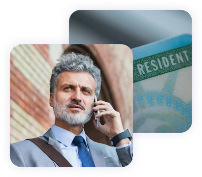 Expat on a phone call with a tax professional
